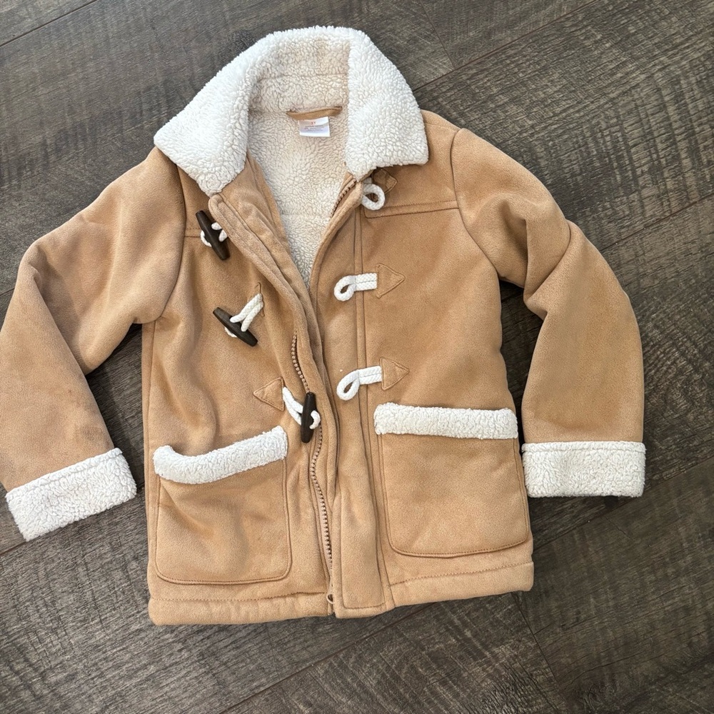 Tan Kids Jacket with Sherpa Lining